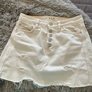 Free people cream colored skirt